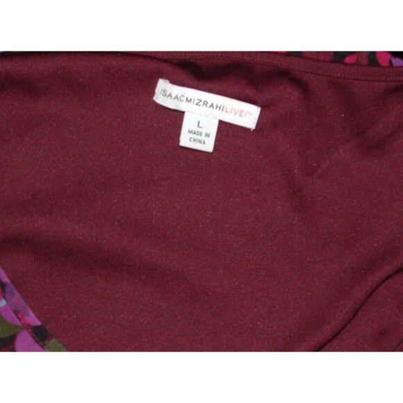 Colorful Sz Large Solid Tank & Sheer Floral Blouse 2 Pc Set ISAAC MIZRAHI LIVE - Picture 5 of 5